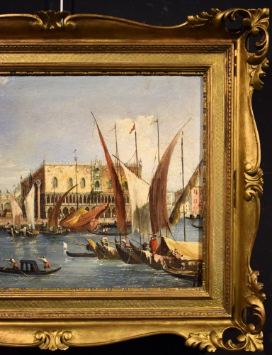 XVIIIe siècle - Venise, bassin de Saint-Marc - école vénitienne de la fin du 18e siècle